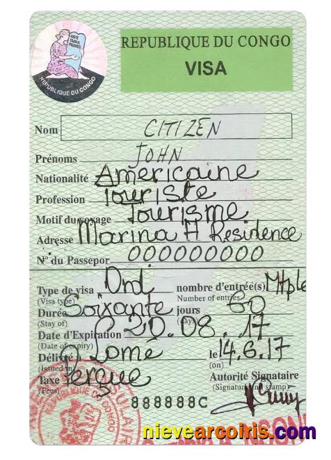 CONGO travel visa